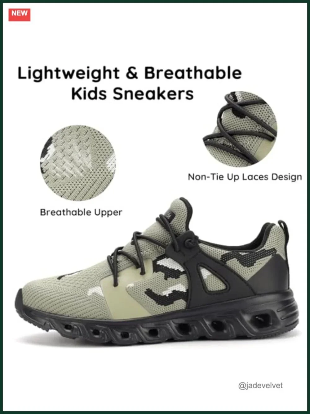 Kids Slip On Running Shoes Athletic Walking Sneakers Breathable Lightweight